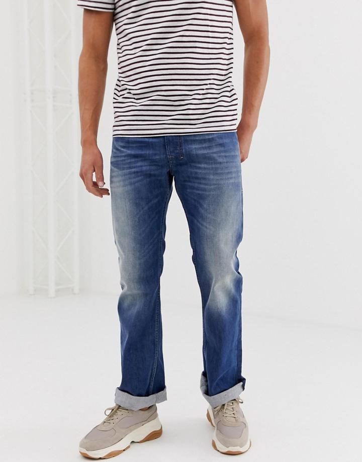 Diesel Zatiny Bootcut Jeans In 08xr Mid Light Wash - Blue