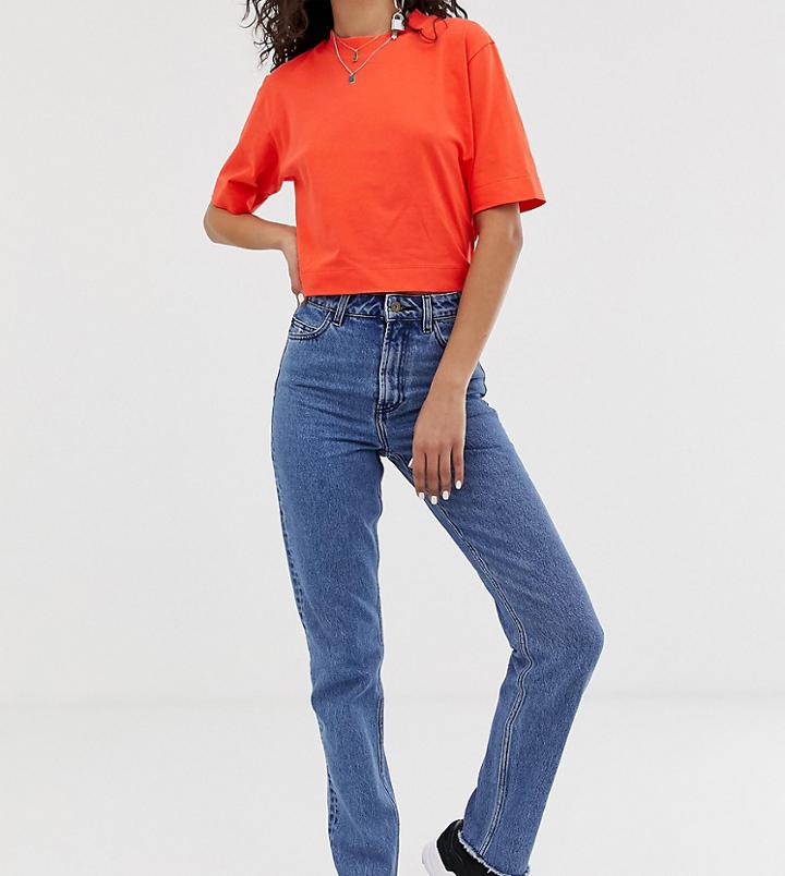 Collusion Tall X005 Straight Leg Jeans In Mid Wash Blue - Blue