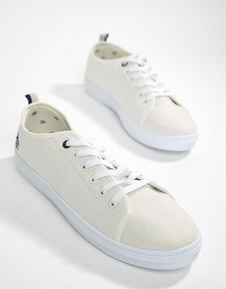 Original Penguin Faze Sneakers In White - White