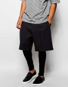 Asos Shorts With Meggings In Harris Tweed - Black