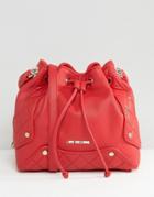 Love Moschino Grain Pebble Shoulder Bag - Red