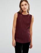 New Look Pleated Jersey Tank Top - Red