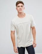 Abercrombie & Fitch Logo T-shirt With Front Logo In Beige - Beige