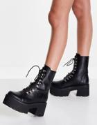 Lamoda Chunky Lace Up Boots In Black