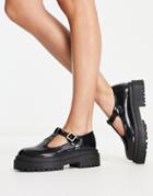 Raid Boston Mary Jane Shoes In Black Patent