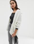 Hollister Cozy Cardigan In Chenille - White