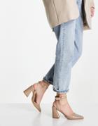 Bebo Daisy Mid Heeled Shoes In Beige Croc-neutral