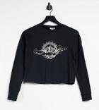 Noisy May Petite Exclusive Cropped T-shirt With Cherub Motif In Black