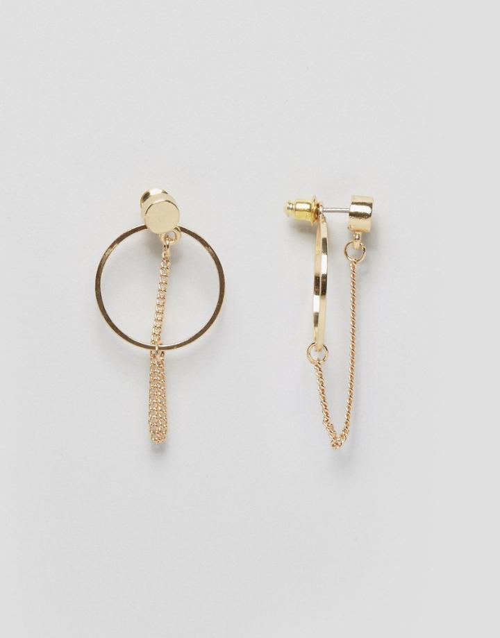 Asos Minimal Swing Earrings - Gold