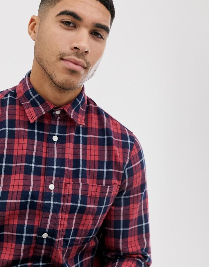 Jack & Jones Originals Check Shirt In Red
