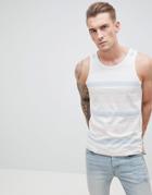 Produkt Tank With Faded Stripe - White