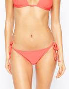 South Beach Mix And Match Tie Side Bikini Bottom - Bleached Coral