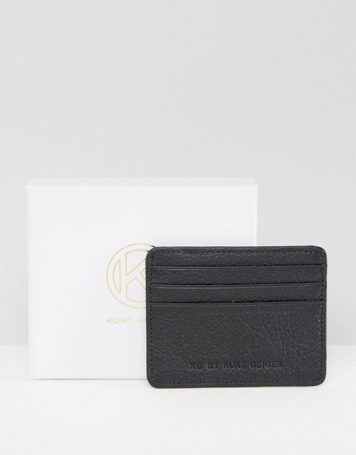 Kg By Kurt Geiger Dan Cardholder In Black Saffiano Leather - Black