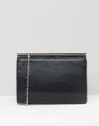 Lotus Shimmer Box Clutch Bag - Black