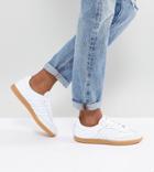 Adidas Originals Samba Sneakers In Off White With Faux Reptile Trim - White