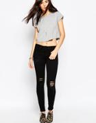 Genetic Denim Stem Destructed Skinny Jeans In Skid - Skid