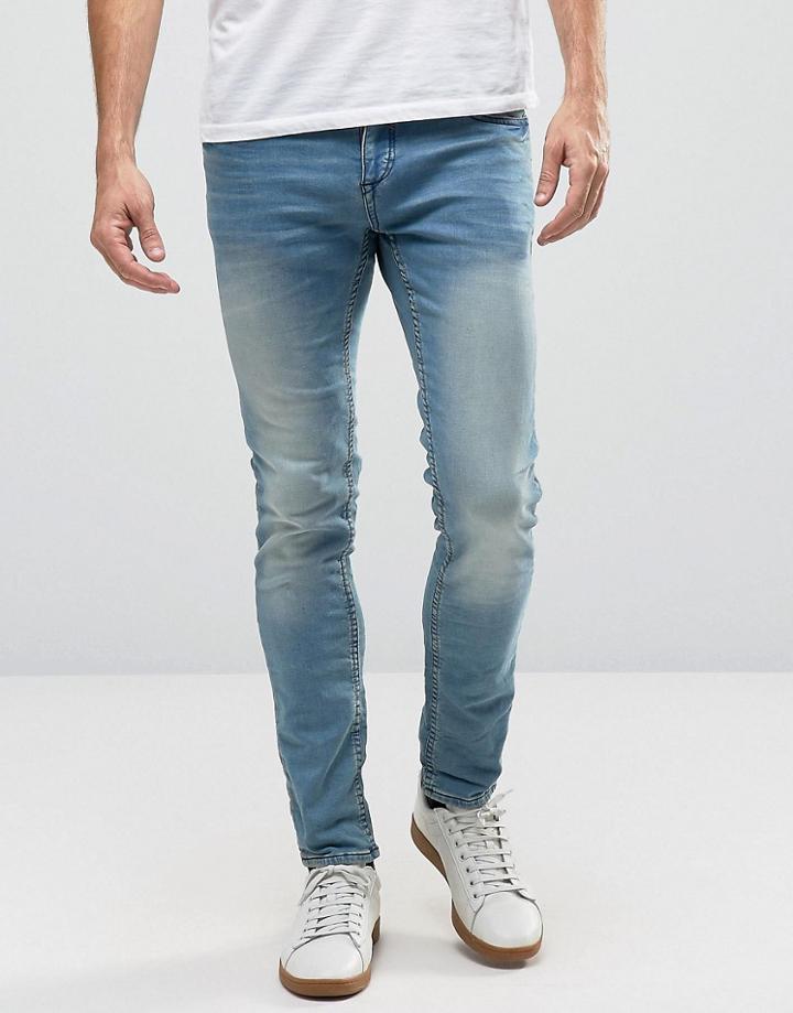 Blend Cirrus Skinny Sweat Jeans Light Blue - Blue