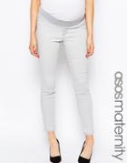 Asos Maternity Rivington Jeggings In Worker White - White