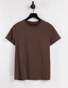 Asos Design Ultimate T-shirt With Crew Neck In Organic Cotton Blend In Brown