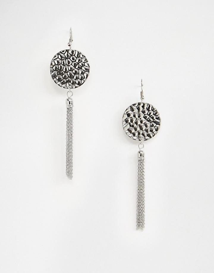 Pieces Dominique Tassel Earrings - Silver