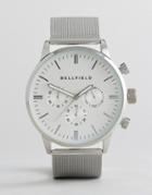 Bellfield Silver Watch With Silver Dial - Silver