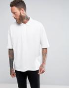 Allsaints Drop Shoulder Polo Shirt - White
