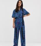 Collusion Utility Satin Revere Wide Leg Pants-multi