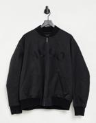 Hugo Large Logo Bomber Jacket In Black