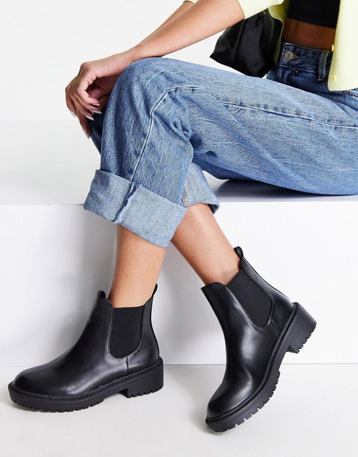Raid Radar Chunky Chelsea Boots In Black