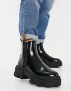 Asos Design Addy Chunky Chelsea Boots In Black