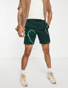 River Island Crinkle Tie Dye Shorts In Green