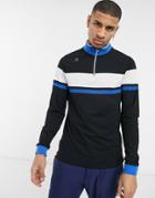 Luke Aspall Striped Pullover Funnel Sweatshirt-black