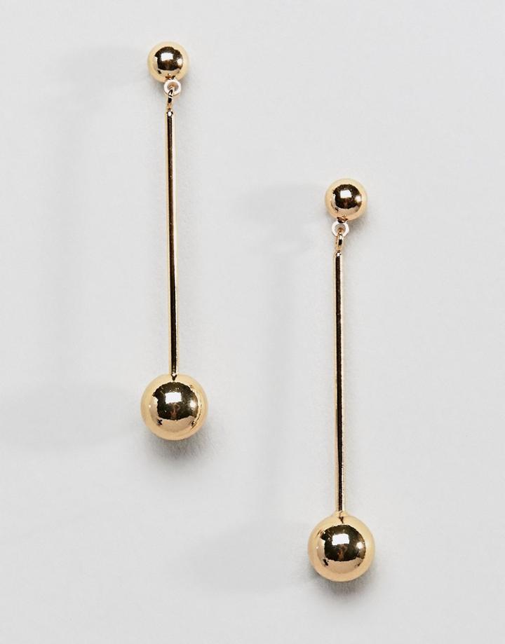 Pieces Minimal Ball Drop Earrings - Gold