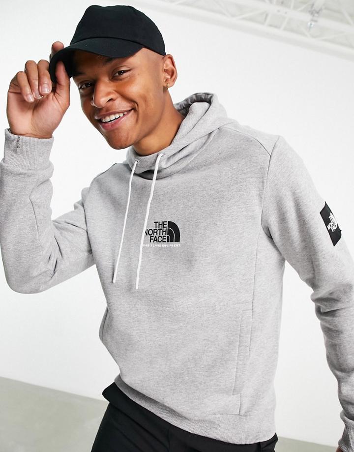 The North Face Fine Alpine Logo Hoodie In Gray