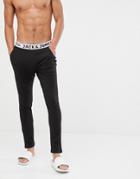 Jack & Jones Jersey Lounge Pant With Trunk Waistband - Black