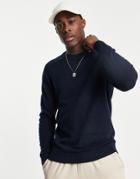 Selected Homme Knitted Sweater In Blue