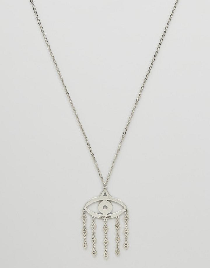 Low Luv Palladium Silver Plated Necklace - Silver