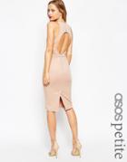 Asos Petite Cutout Strappy Back Body-conscious Dress - Navy $68.00