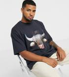 Reclaimed Vintage Inspired T-shirt With Front Bull Print In Black
