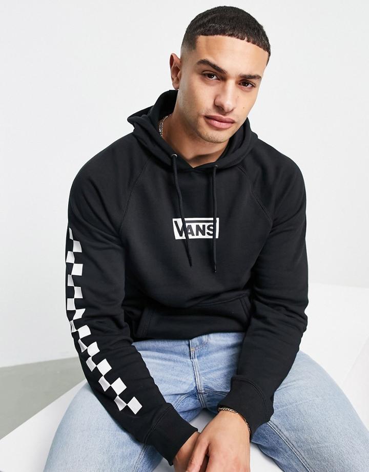 Vans Versa Standard Checkerboard Hoodie In Black