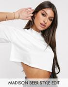 Asos Design Short Sleeve Crop T-shirt In Lime-green