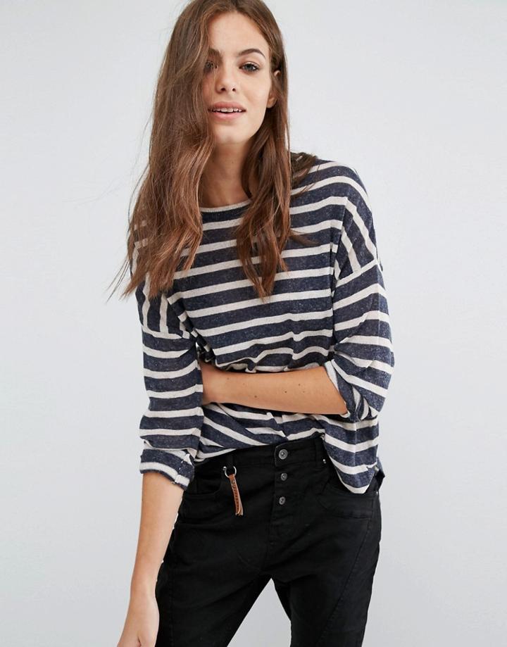Vero Moda Stripe Sweater - Blue
