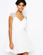 Asos Kate Lace Mini Dress - White