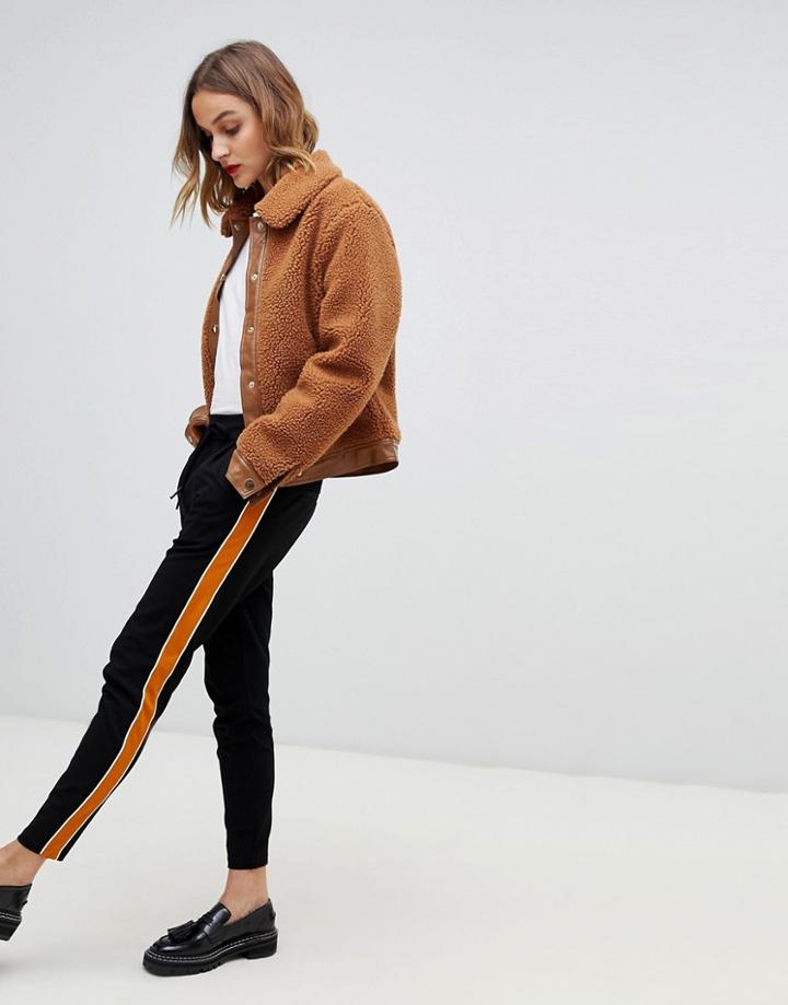 Vero Moda Side Stripe Track Pants - Black