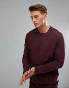 Adidas Athletics Crewneck Sweatshirt In Purple Bs4851 - Red