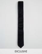 Reclaimed Vintage Velvet Tie Black - Black