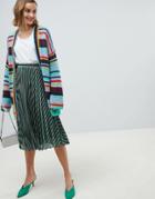 Essentiel Antwerp Metallic Stripe Skirt - Multi
