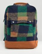 Mi-pac Tote Backpack In Felt Check - Multi