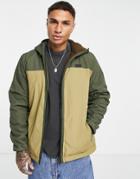 Billabong Switchback Reversible Jacket In Khaki-green