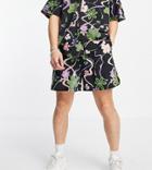 Collusion Floral Short In Black